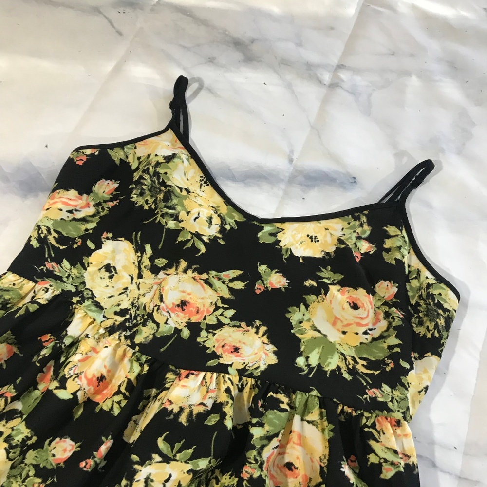 Kimchi Blue Coco Loco Black & Yellow Floral Romper - Picture 3 of 8